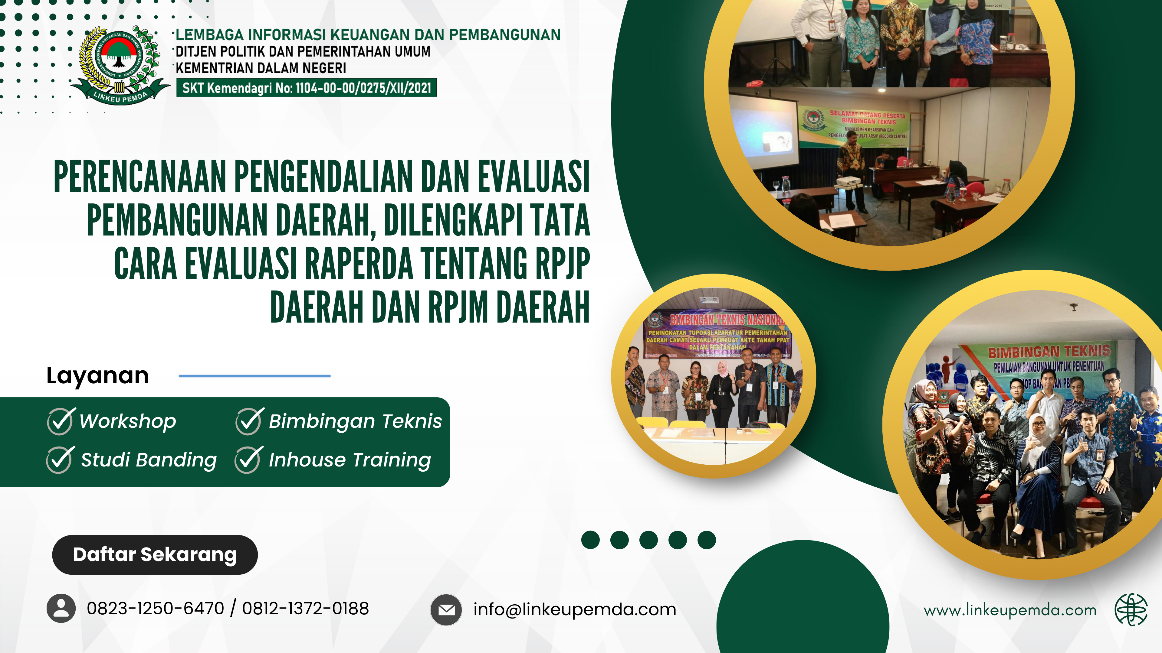 BIMTEK PERENCANAAN PENGENDALIAN DAN EVALUASI PEMBANGUNAN DAERAH, DILENGKAPI TATA CARA EVALUASI RAPERDA TENTANG RPJP DAERAH DAN RPJM DAERAH