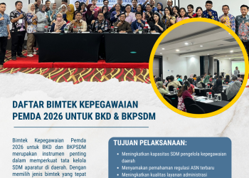 Daftar Bimtek Kepegawaian Pemda 2026 untuk BKD & BKPSDM