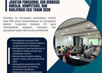 Pelatihan Intensif Pembekalan Uji Kompetensi Jabatan Fungsional ASN Berbasis Kinerja, Kompetensi, dan Kualifikasi (K3) Tahun 2026