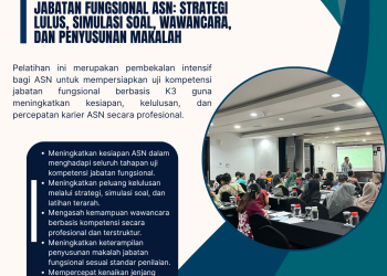 Bimtek Komprehensif Uji Kompetensi Jabatan Fungsional ASN: Strategi Lulus, Simulasi Soal, Wawancara, dan Penyusunan Makalah