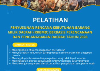 Pelatihan Penyusunan Rencana Kebutuhan Barang Milik Daerah (RKBMD) Berbasis Perencanaan dan Penganggaran Daerah Tahun 2026